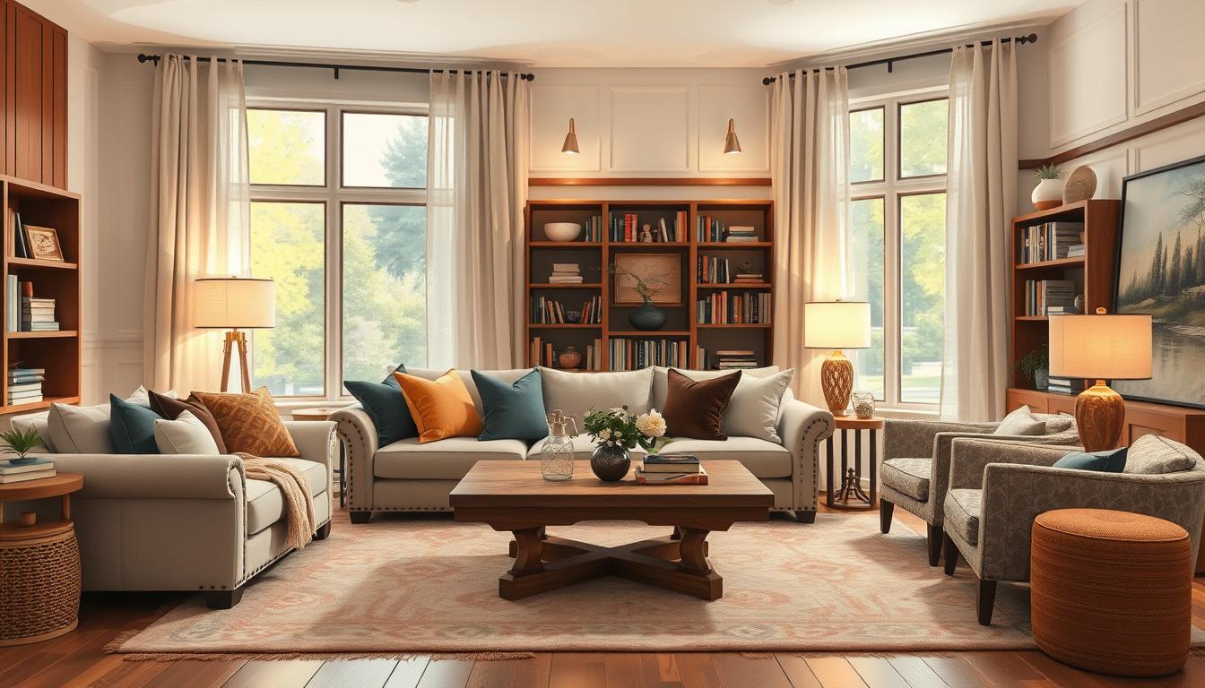 cozy living room layout